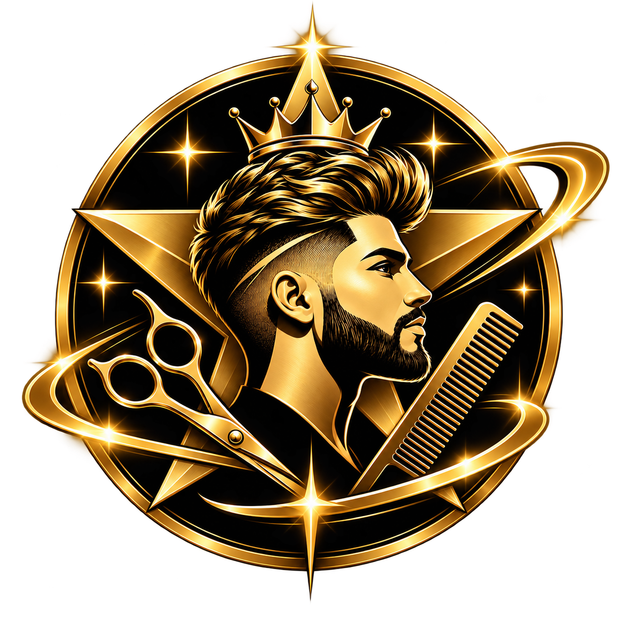 AstroStyles premium barber logo